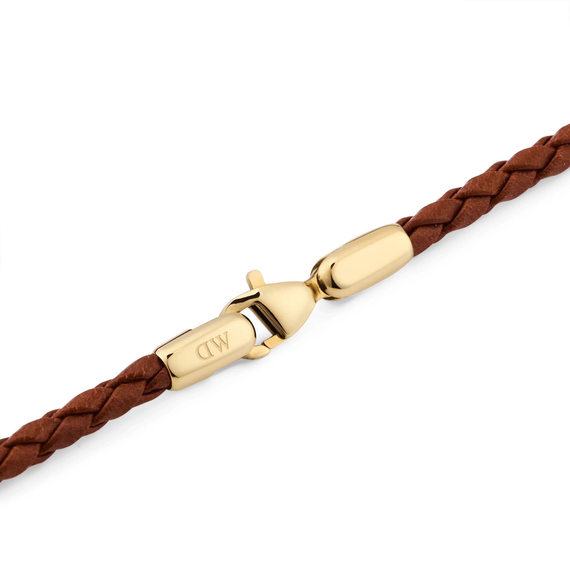 Daniel Braided Leather Bracelet St Mawes 2.8 Gold - Image 4