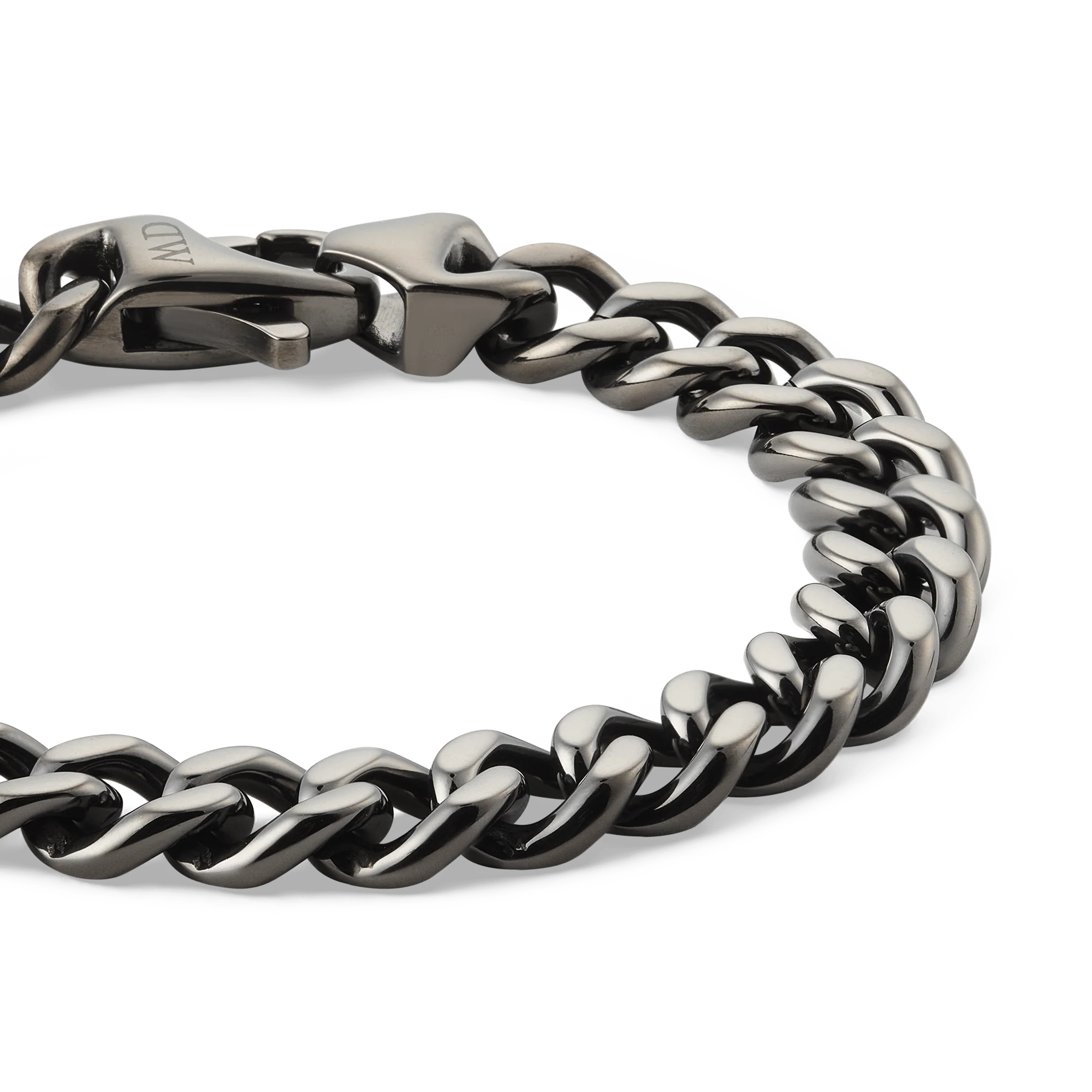 Ellipse Cuban Chain Bracelet Graphite - Image 3
