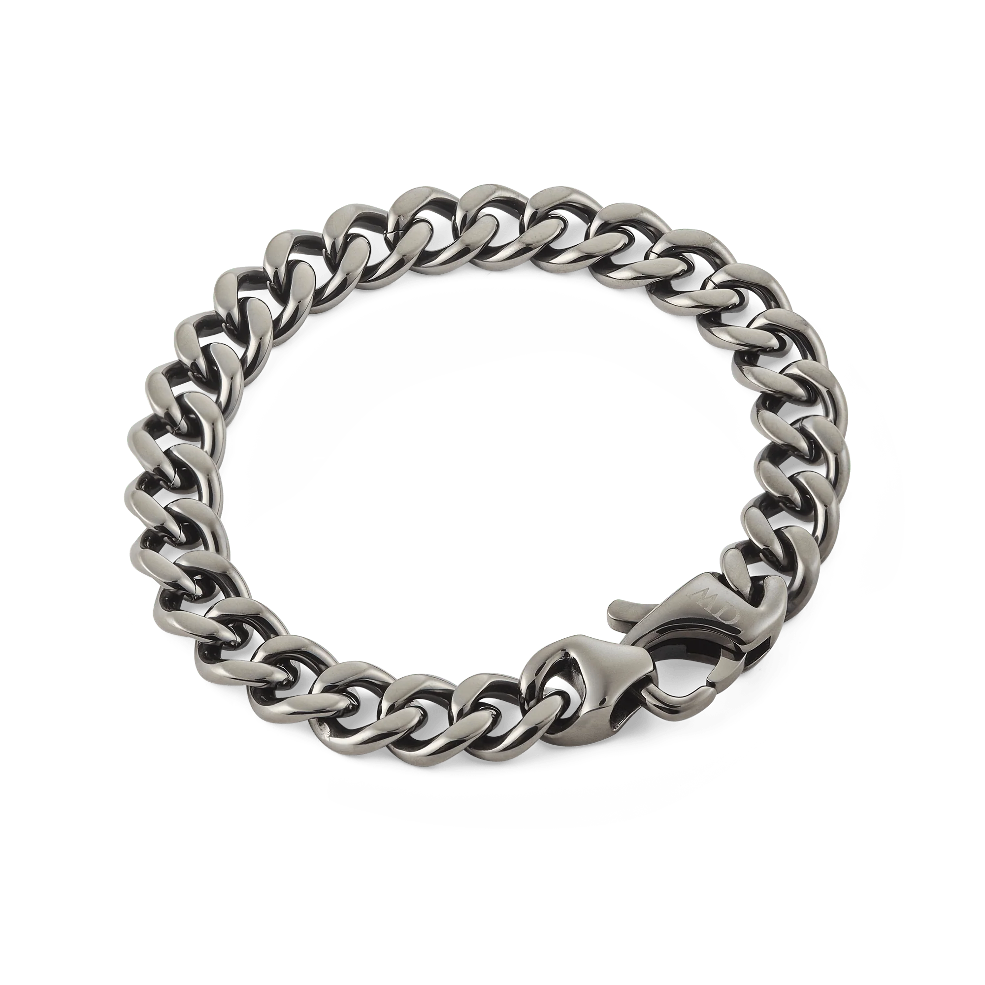 Ellipse Cuban Chain Bracelet Graphite - Image 4
