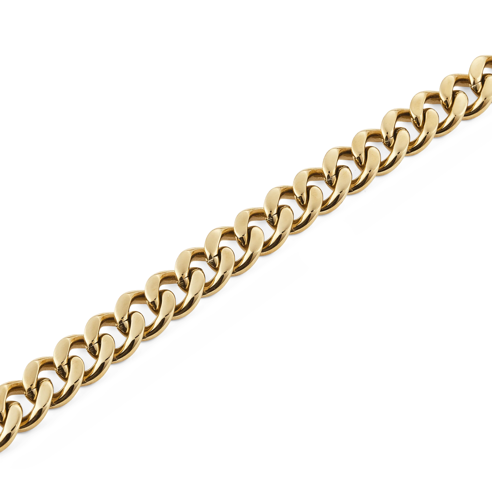 Ellipse Cuban Chain Necklace Gold - Image 3