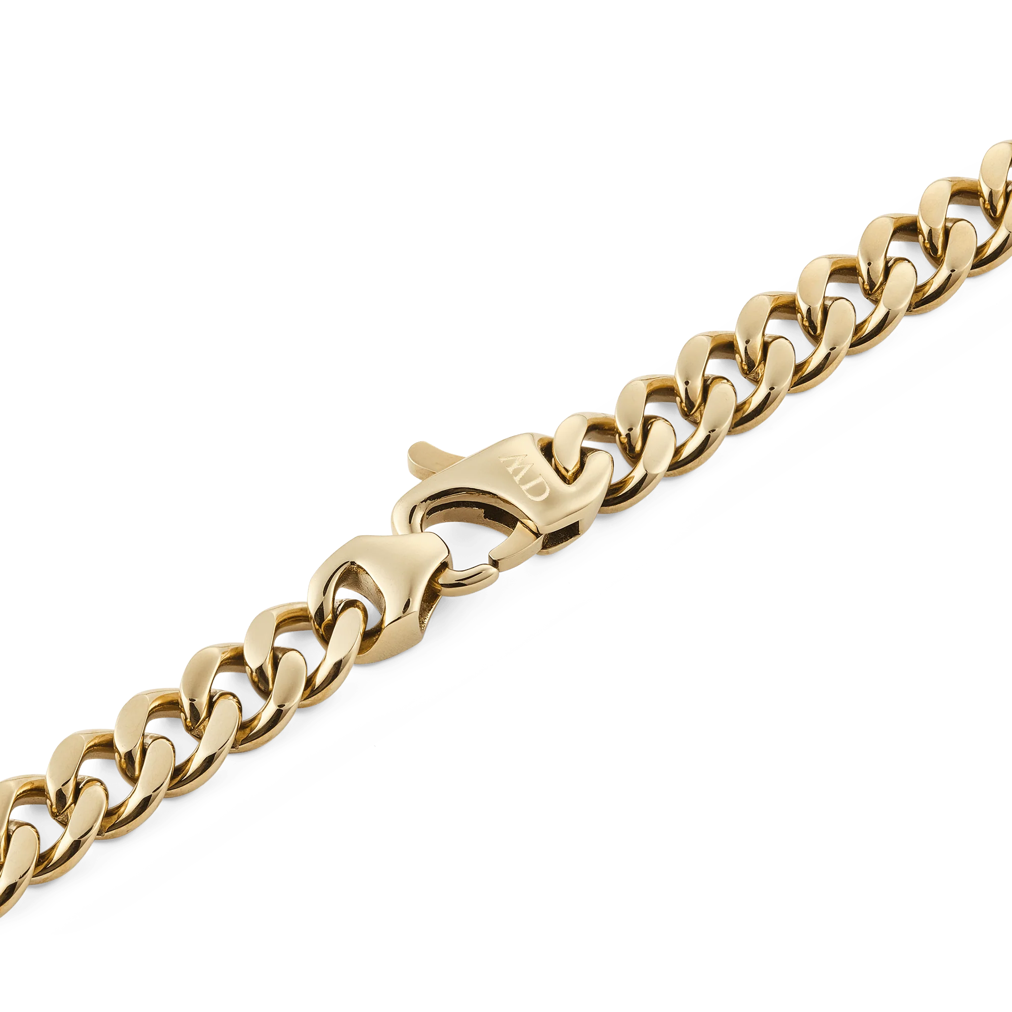 Ellipse Cuban Chain Necklace Gold - Image 4