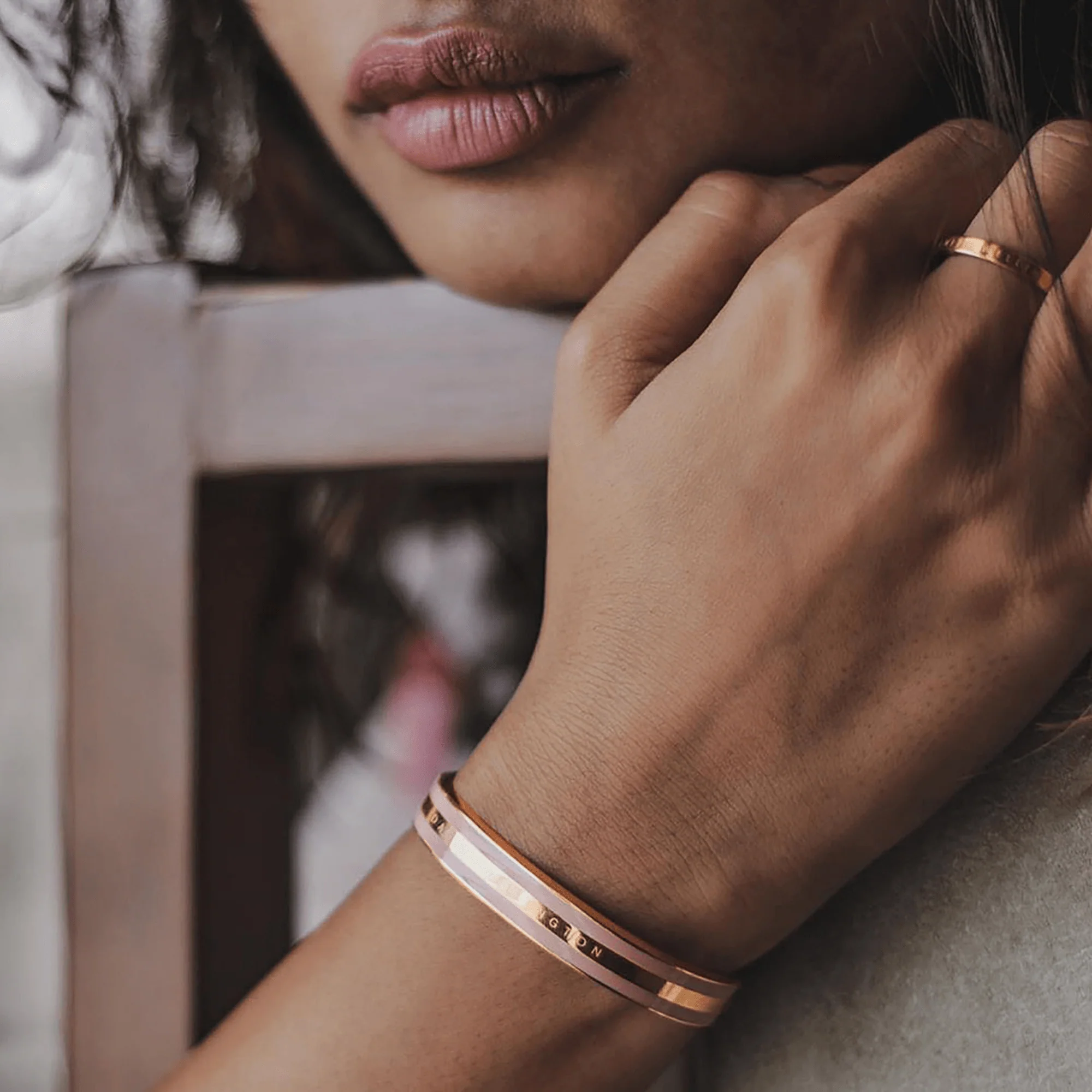 Emalie Bracelet Dusty Rose Rose Gold - Image 2
