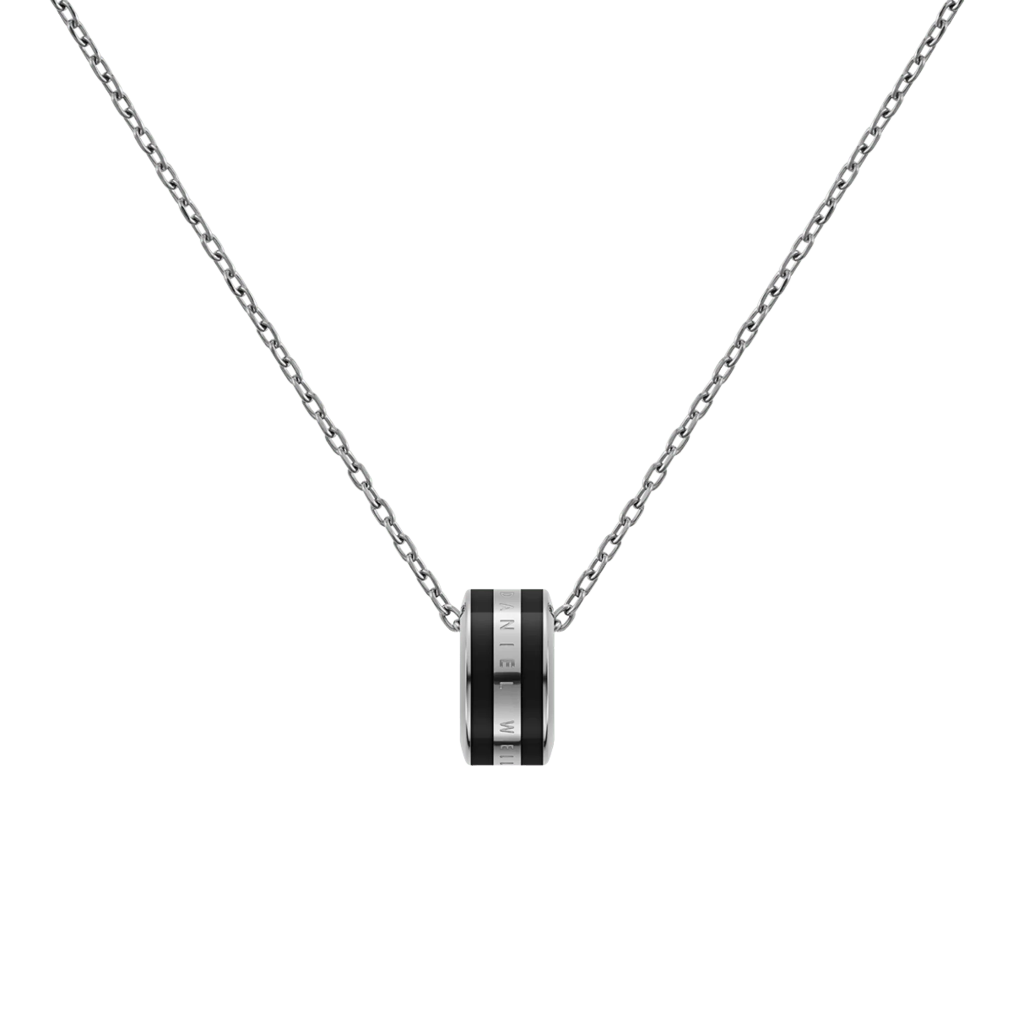 Emalie Necklace Silver Black - Image 3
