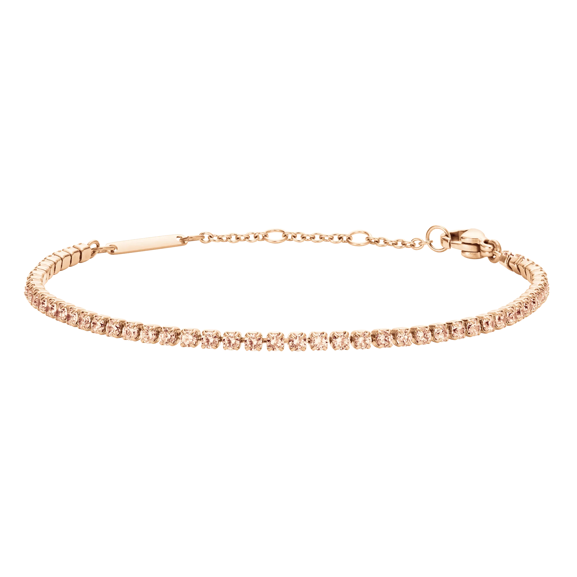 Federica Scagnetti x DW Peach Tennis Bracelet Rose Gold