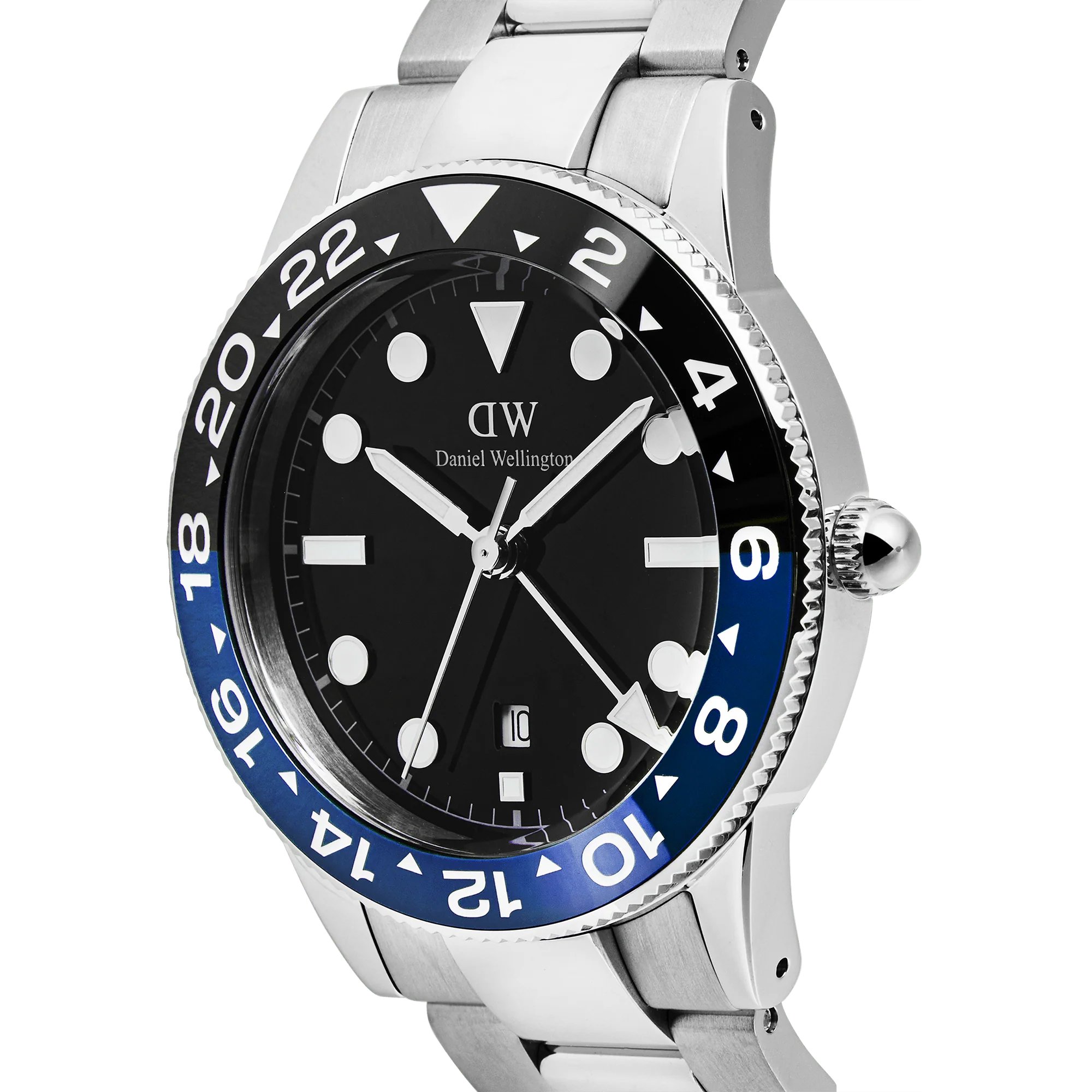 Iconic GMT Link Black Blue Ceramic Bezel Silver - Image 3