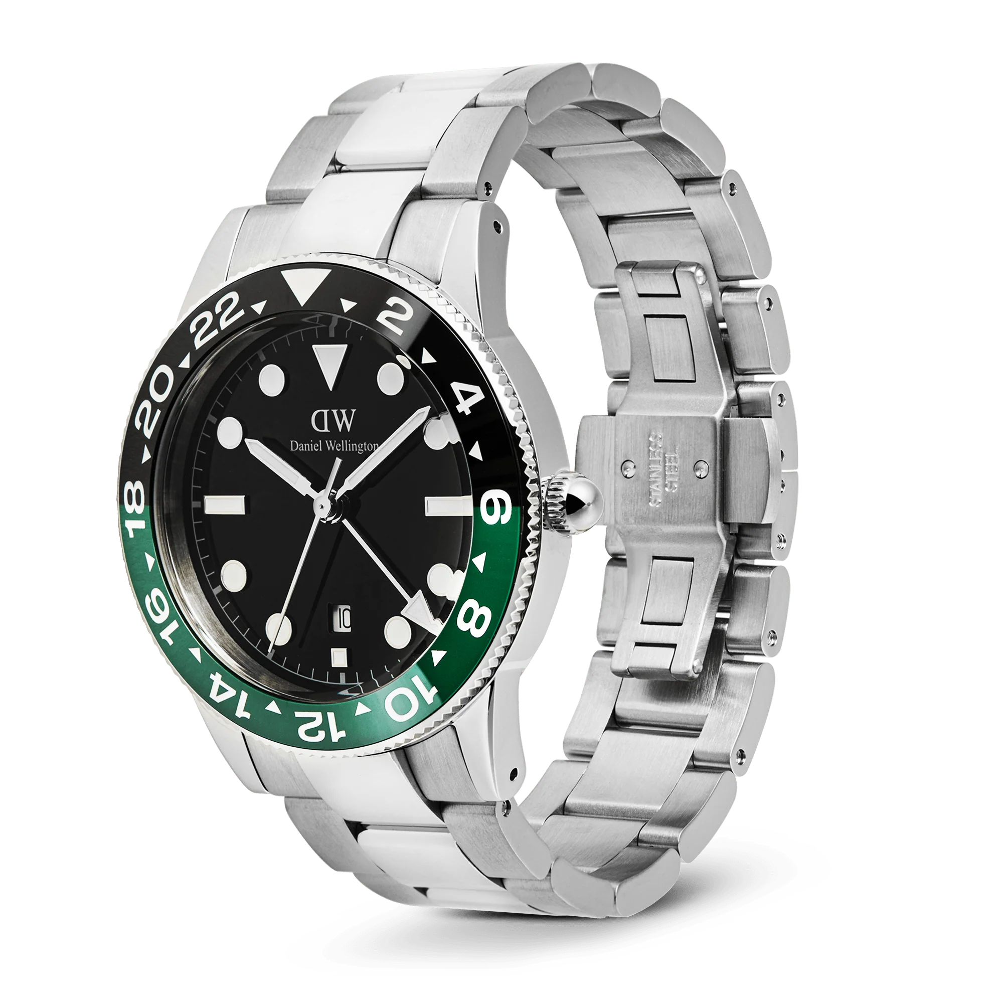 Iconic GMT Link Black Green Ceramic Bezel Silver - Image 6