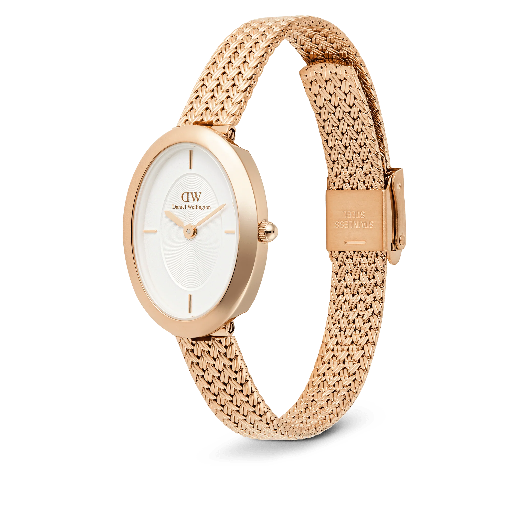Juliette Braided Mesh White Sunray Rose Gold - Image 3