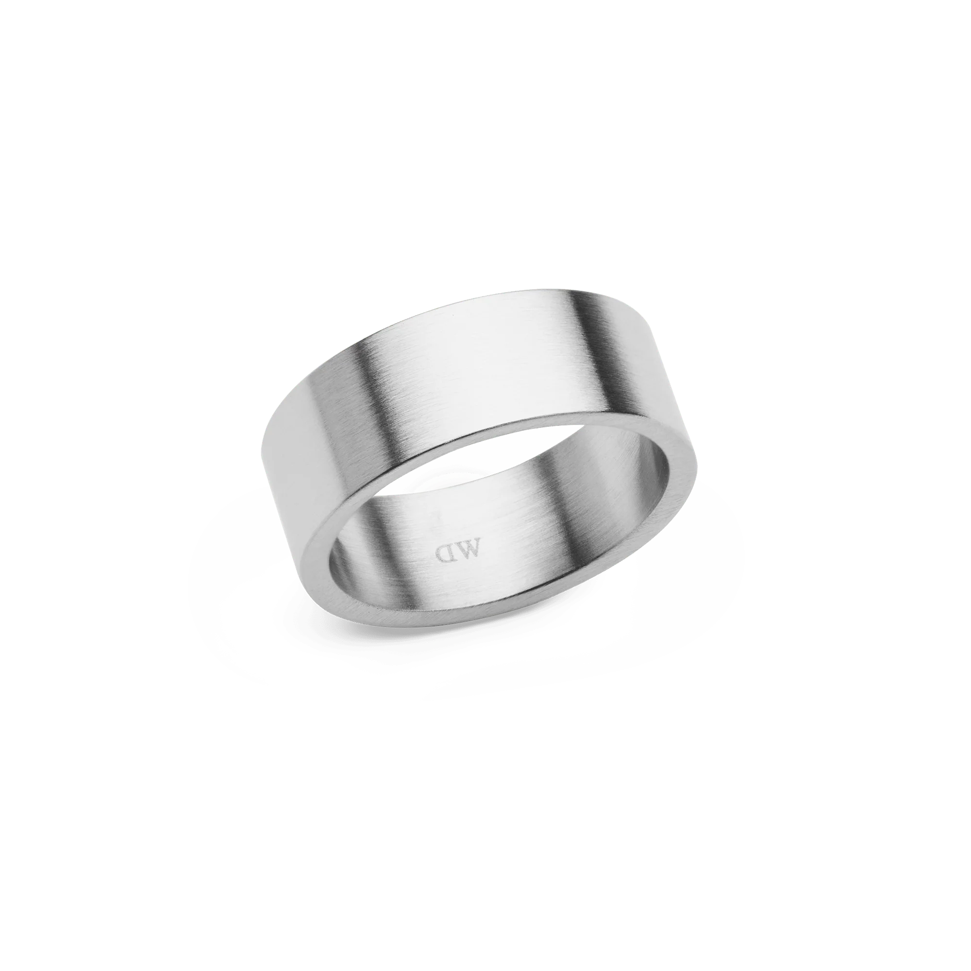 Line Ring Brushed Silver 8mm