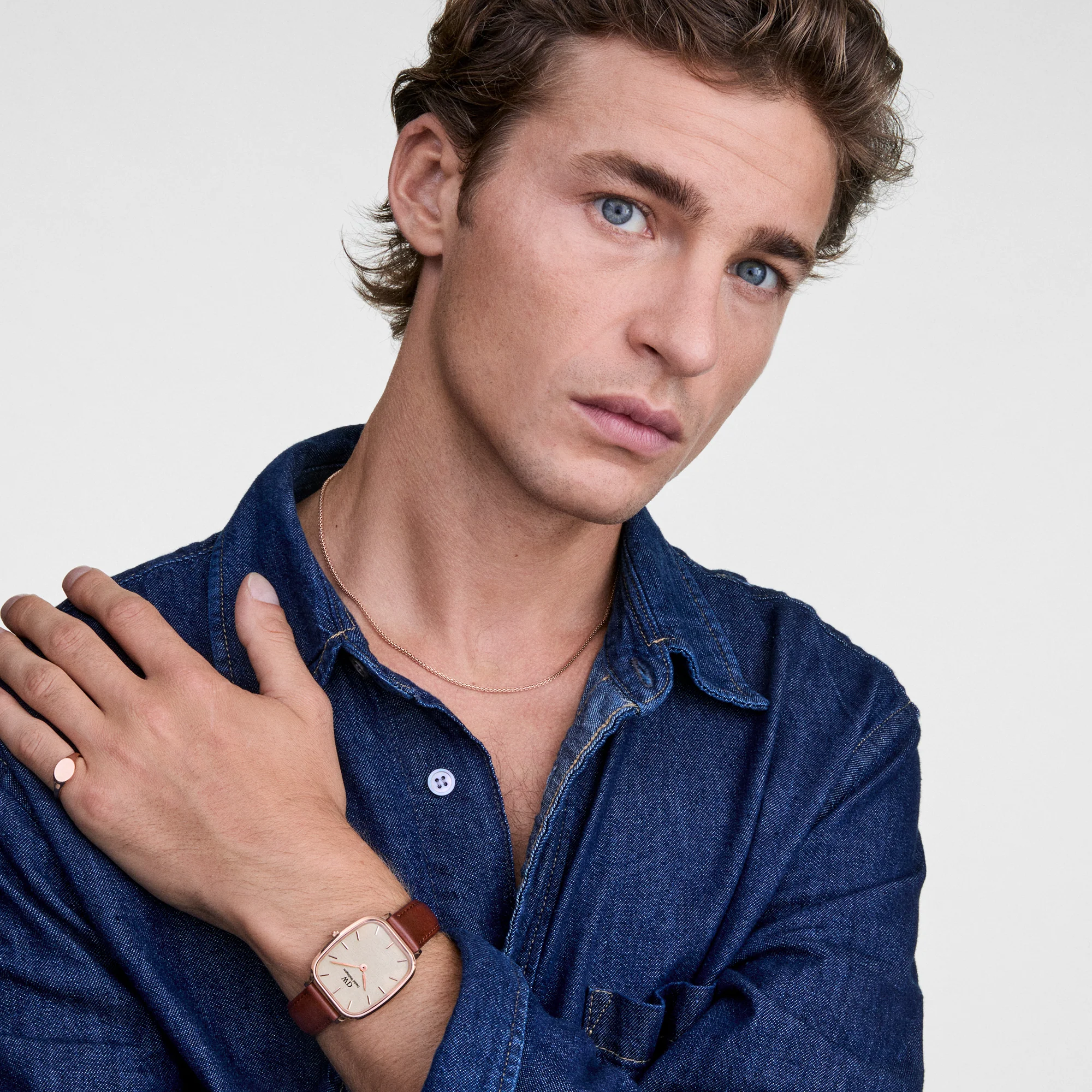 Marlon & Classic Mini Signet Ring Rose Gold Set - Image 2