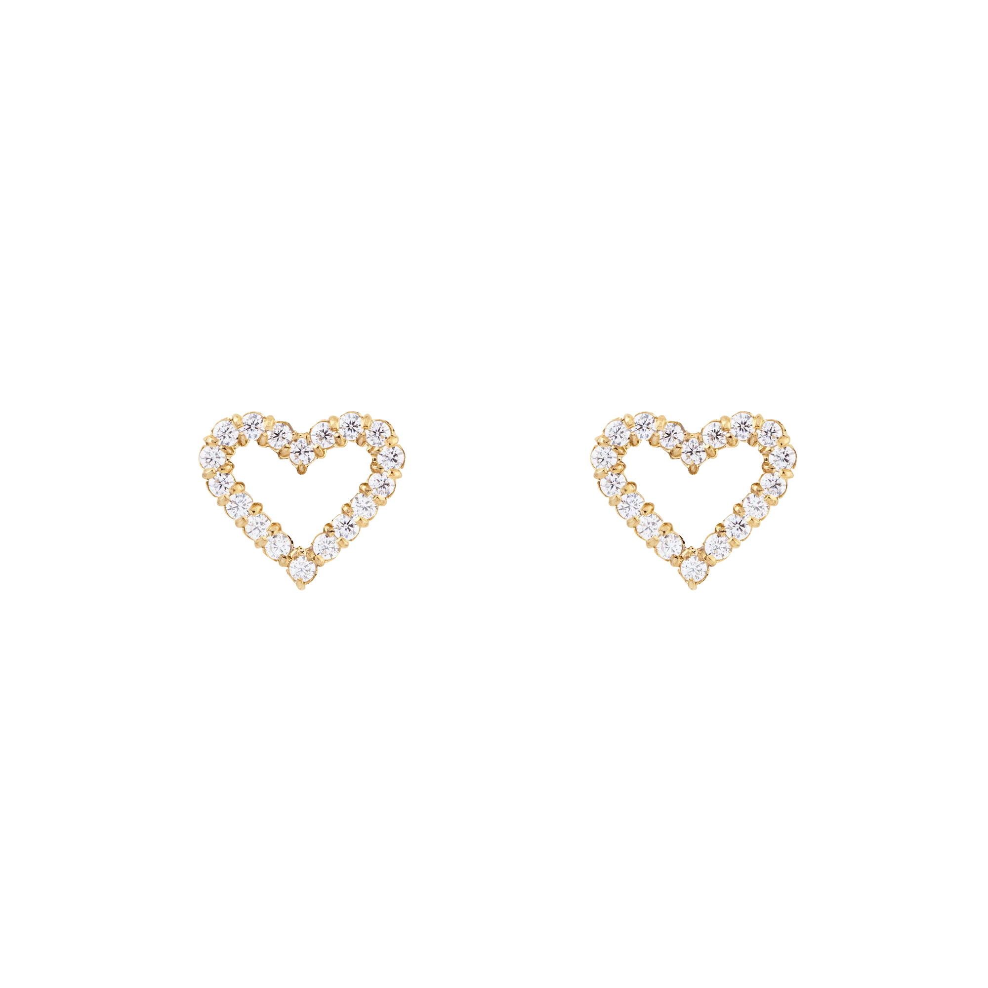 Mirelle Heart Earrings Gold