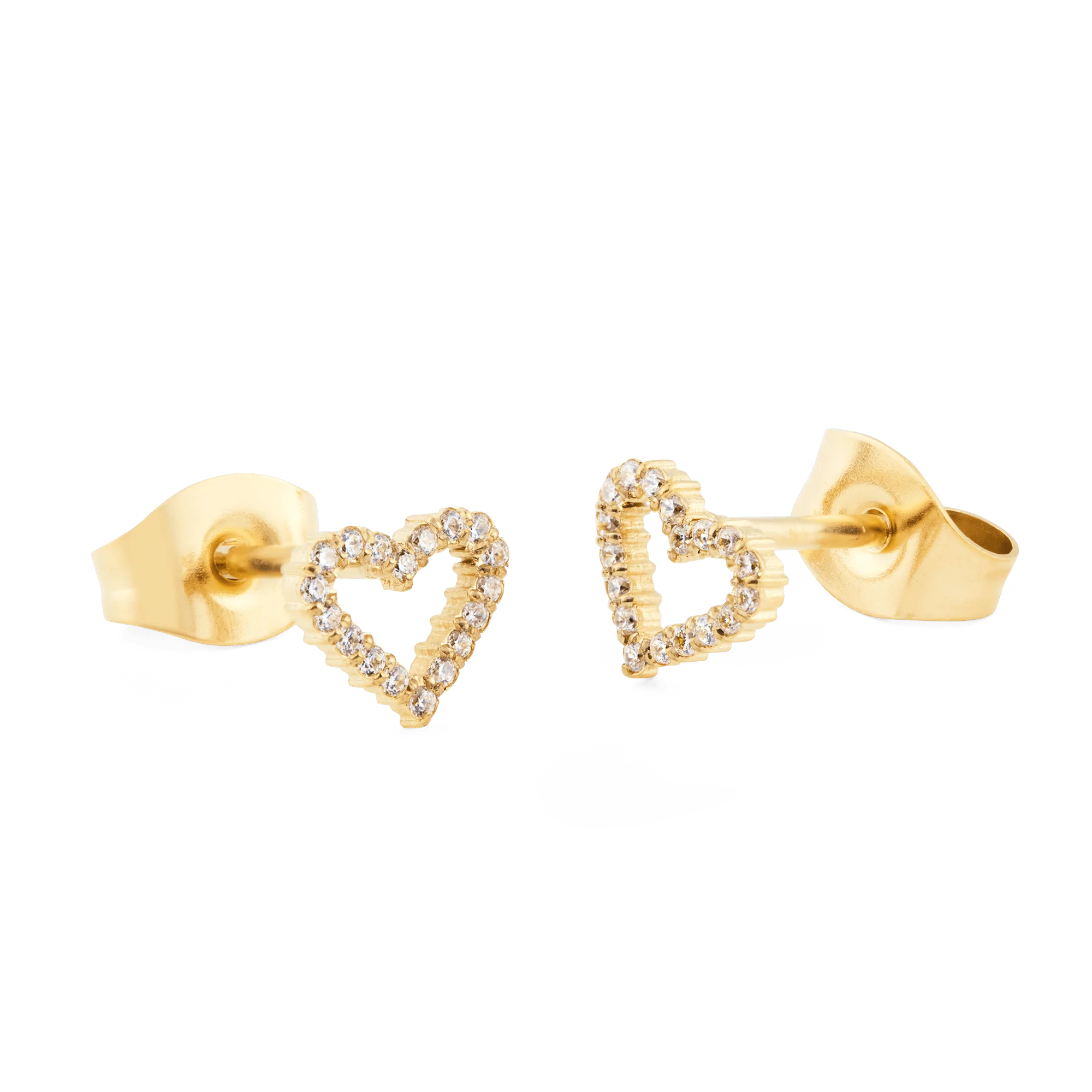 Mirelle Heart Earrings Gold - Image 2