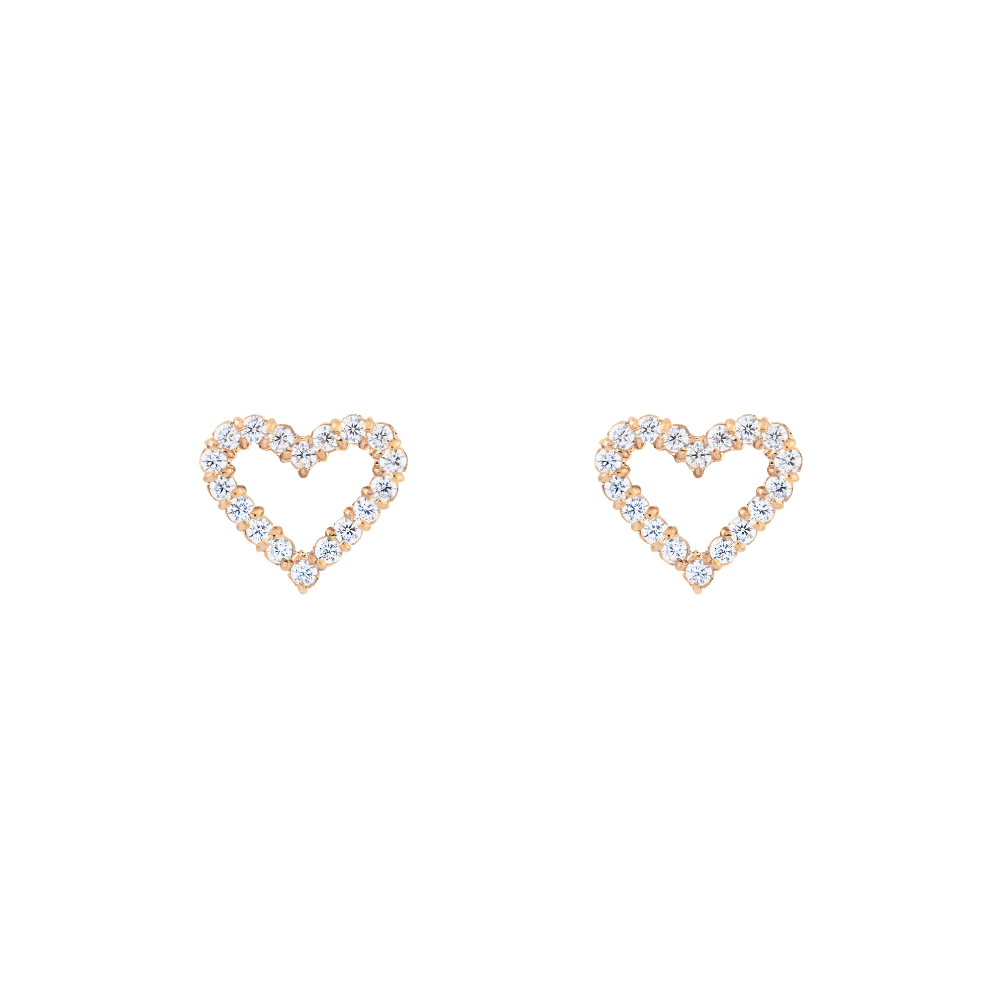Mirelle Heart Earrings Rose Gold