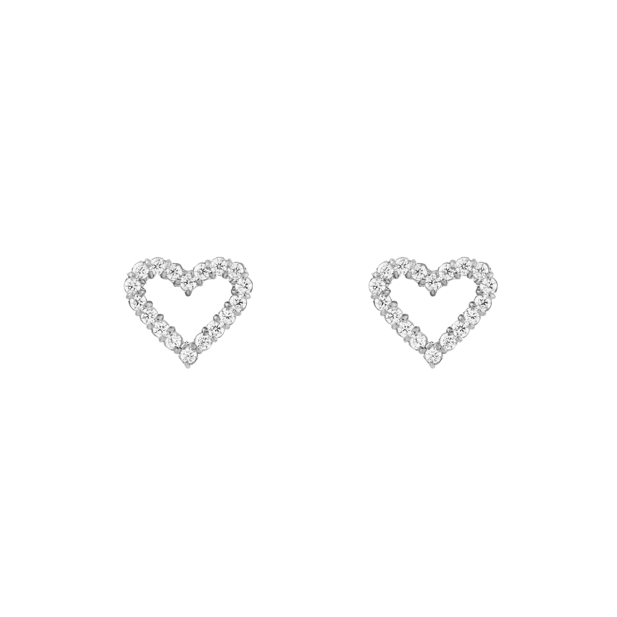 Mirelle Heart Earrings Silver
