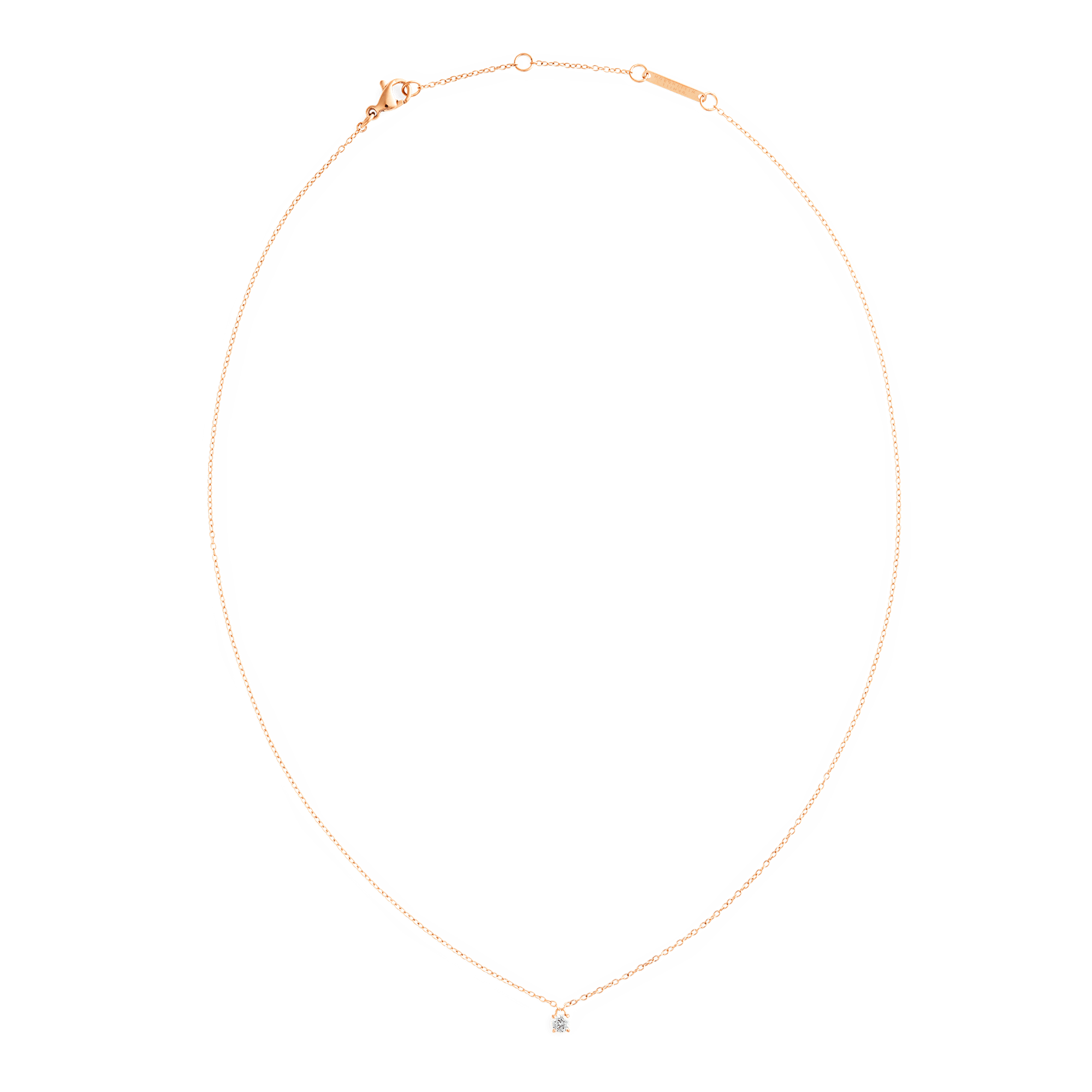Mirelle Solitaire Necklace Rose Gold - Image 3