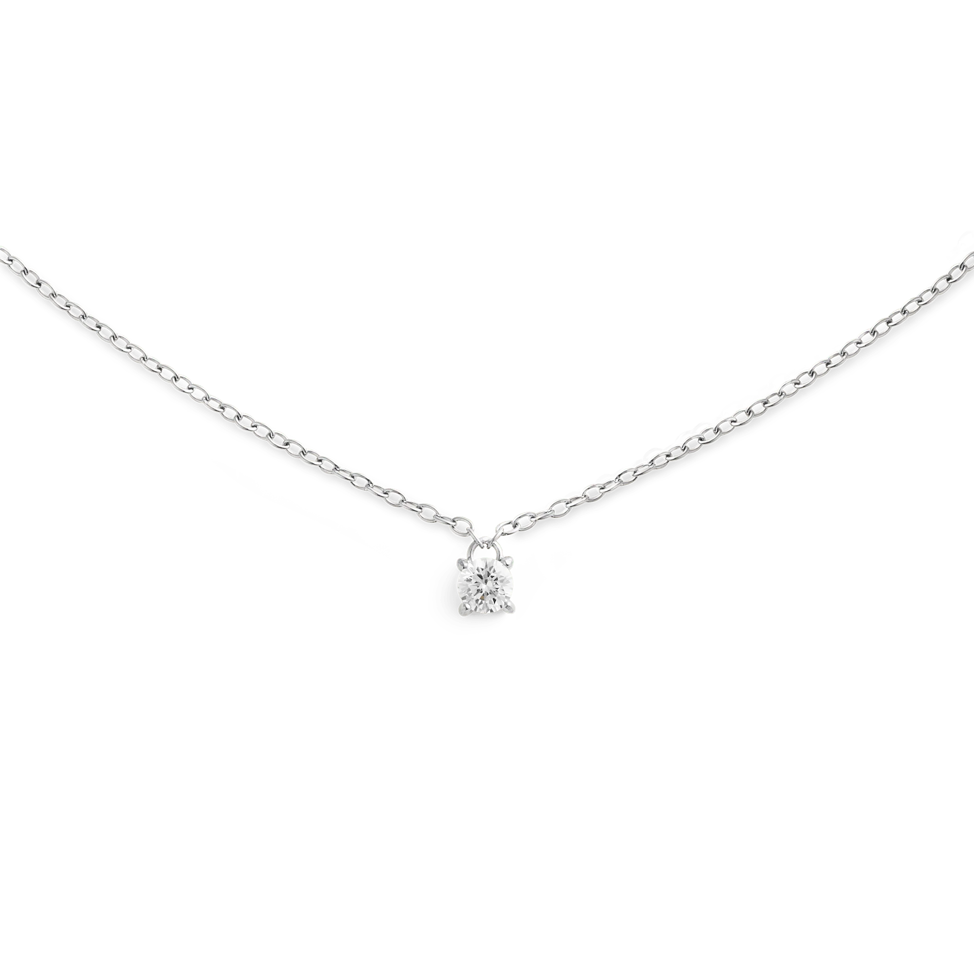 Mirelle Solitaire Necklace Silver
