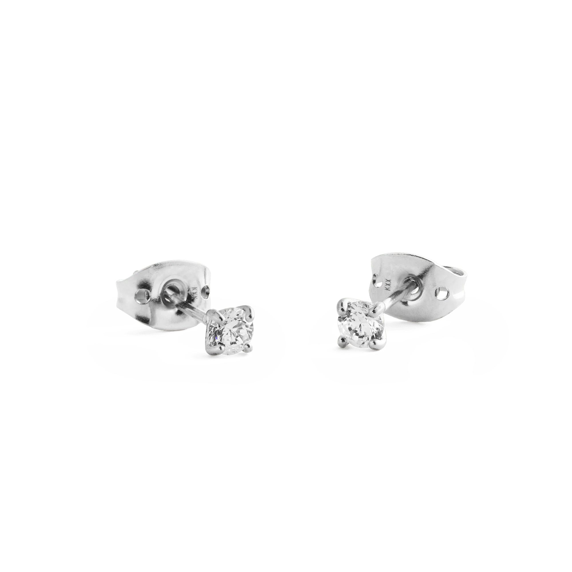 Mirelle Solitaire Stud Earrings Silver - Image 3