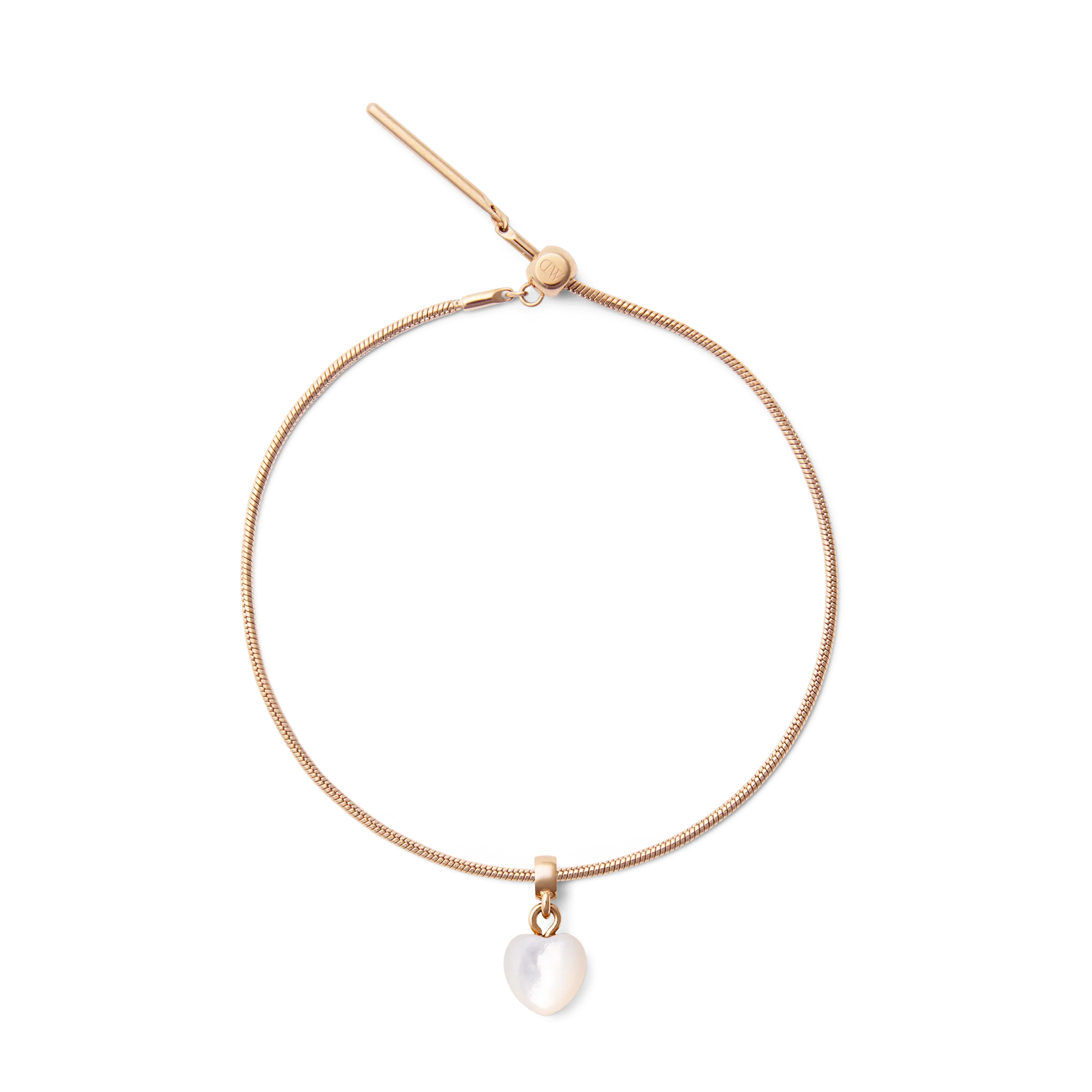 Mother of Pearl Heart Rose Gold Charm - Image 4