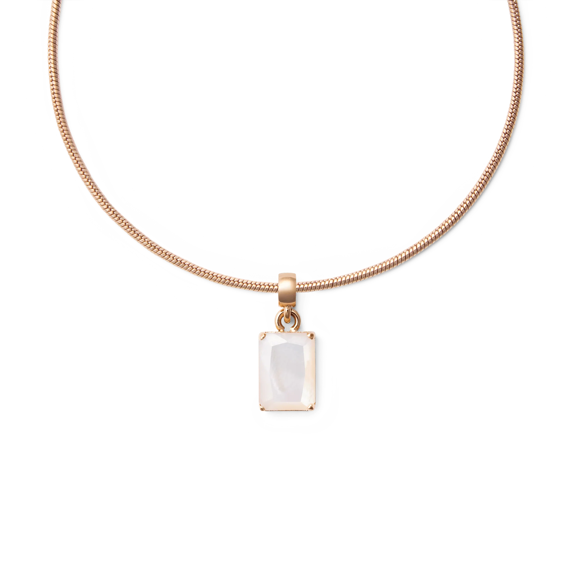 Mother of Pearl Octagon Rose Gold Charm - Image 3