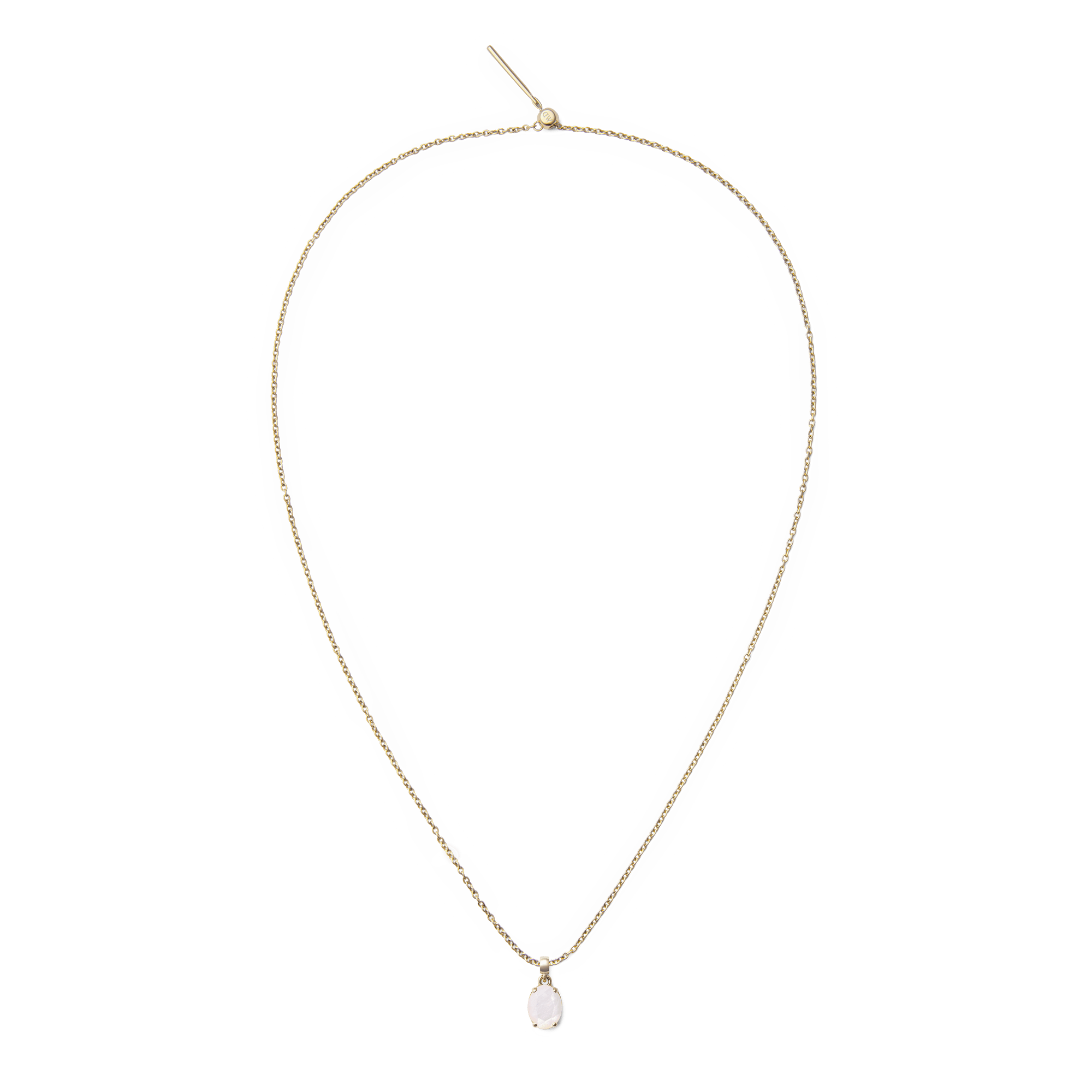 Mother of Pearl Oval Gold Charm - Image 4
