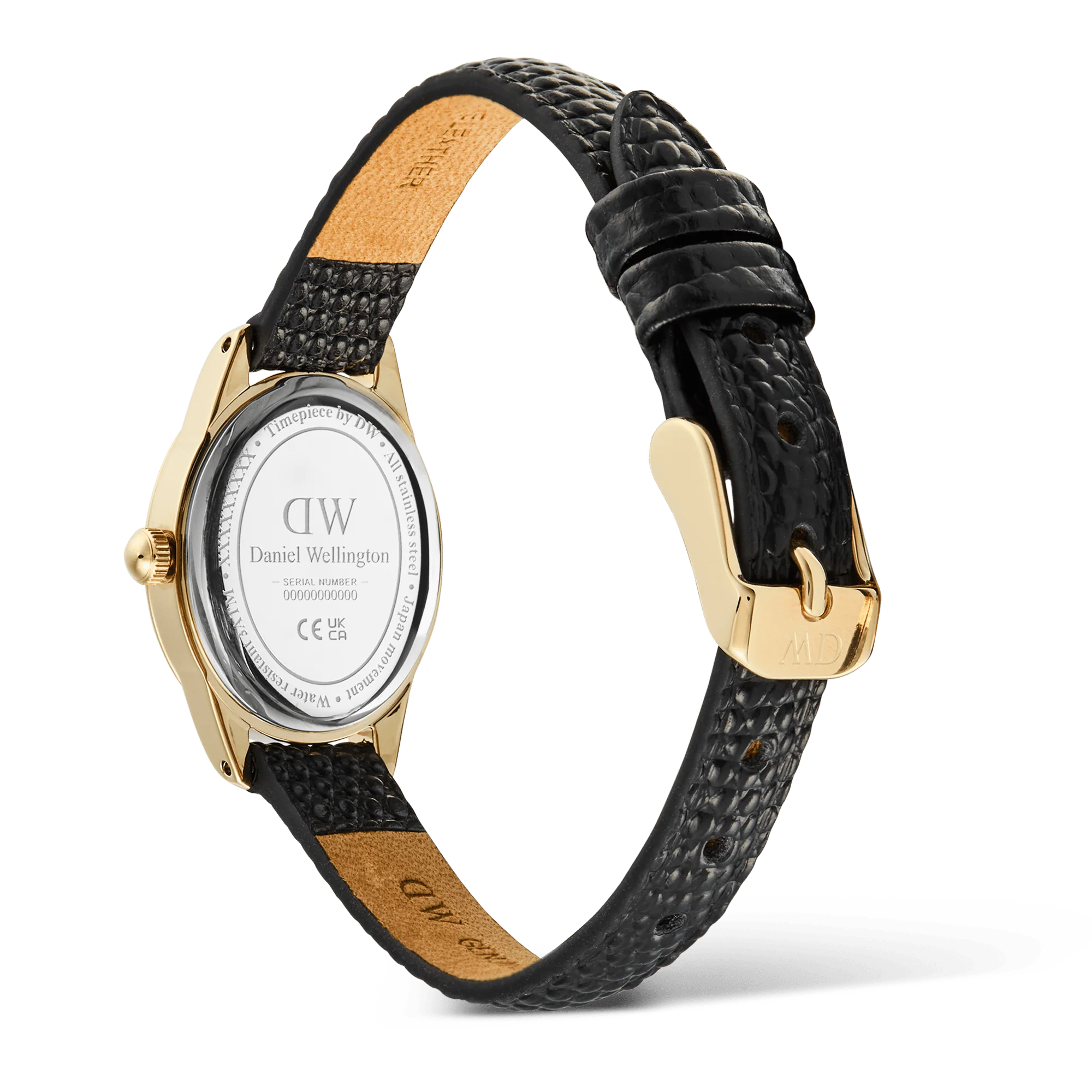 Ophelia Mini Black Lizard White Guilloché Gold - Image 5