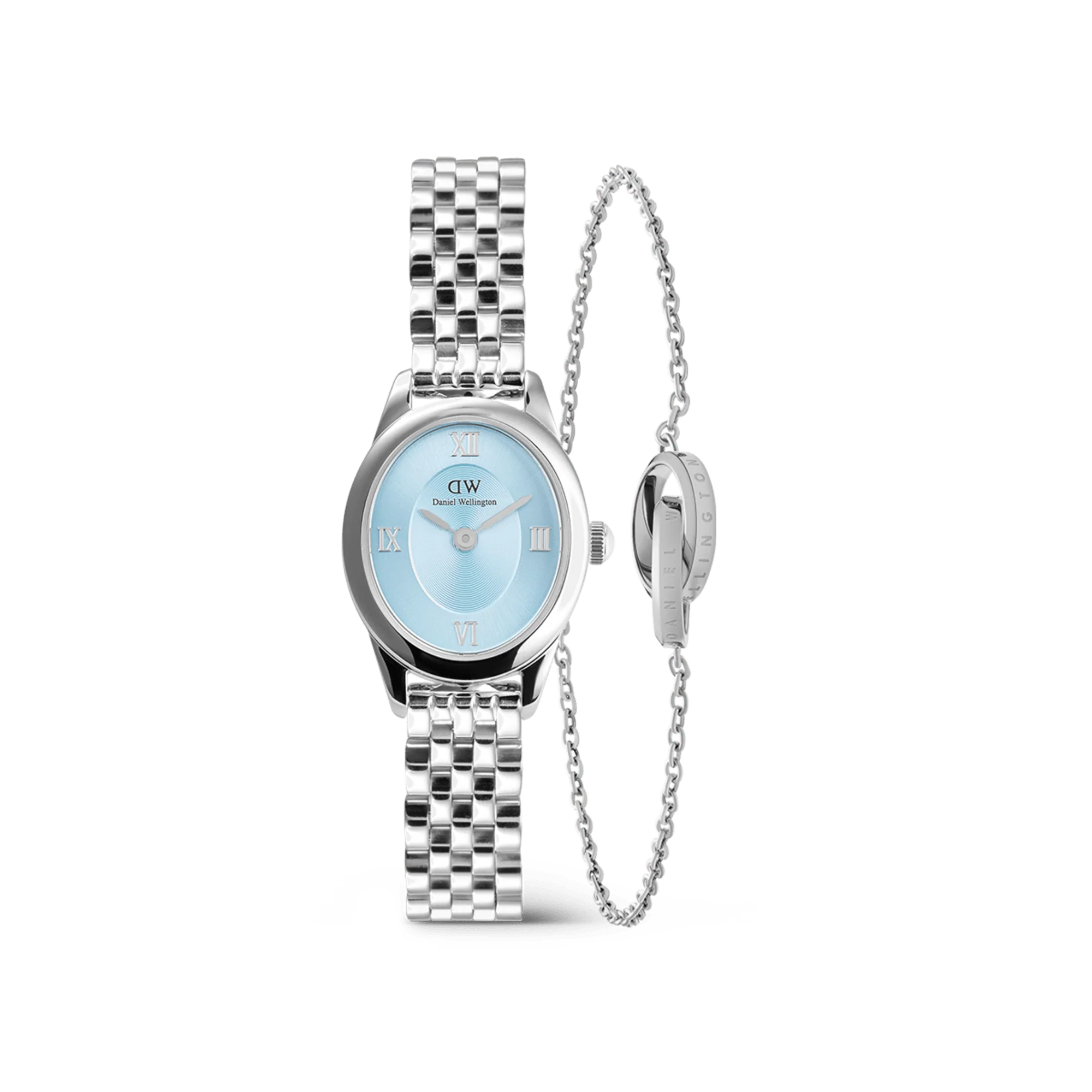 Ophelia Mini Ice Blue & Elan Unity Bracelet Silver