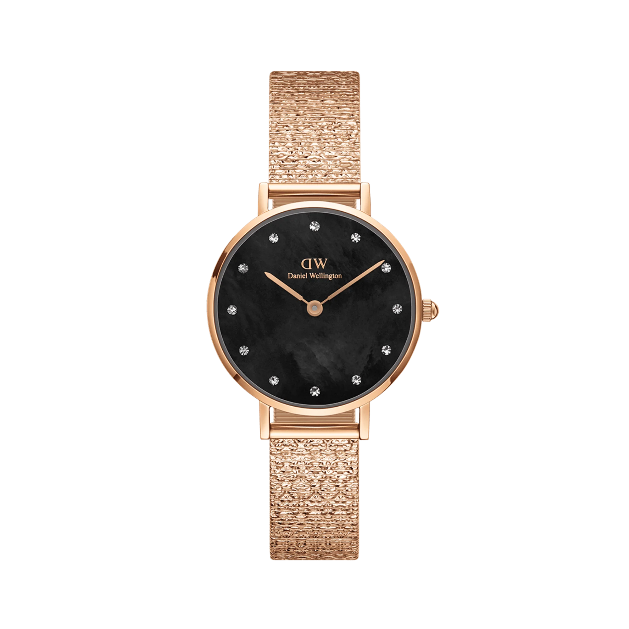 Petite Lumine Pressed Piano Black MoP Rose Gold