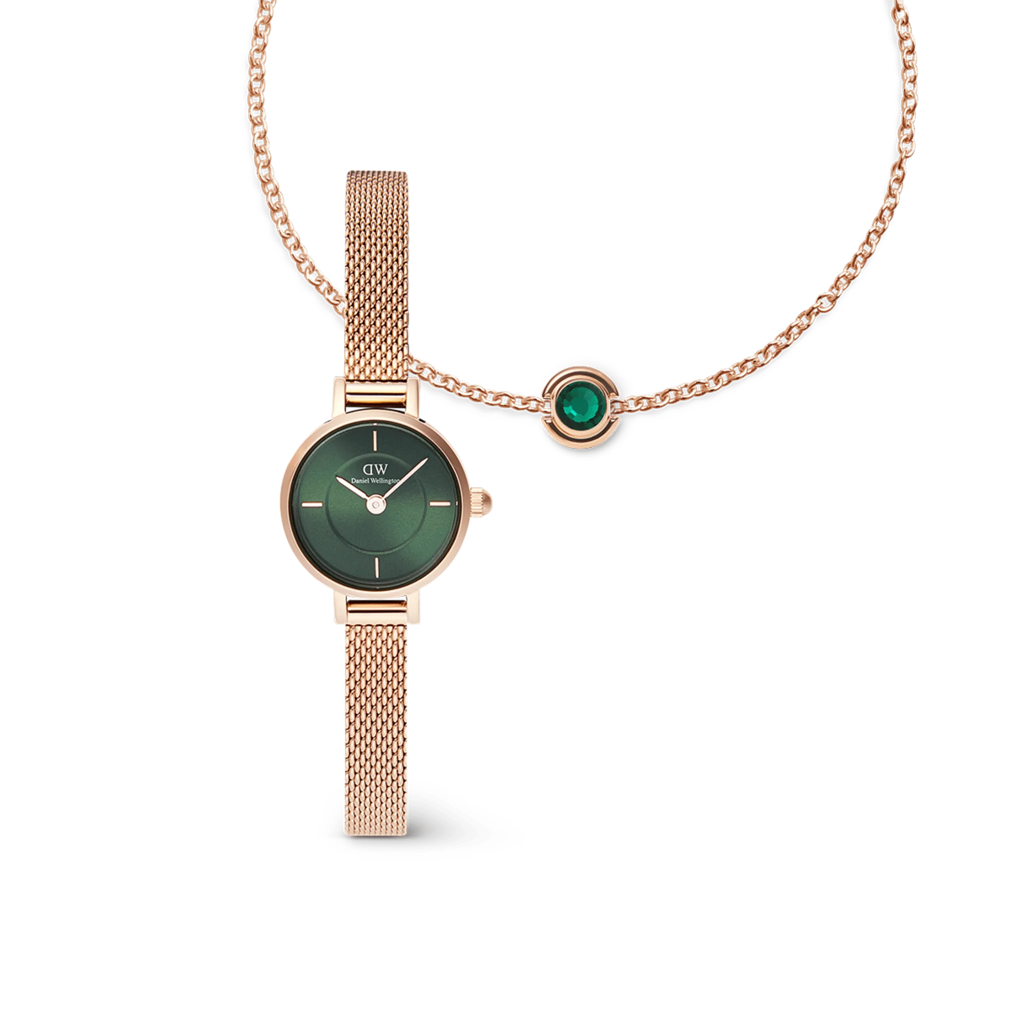 Petite Mini & Bracelet Charm Emerald Set