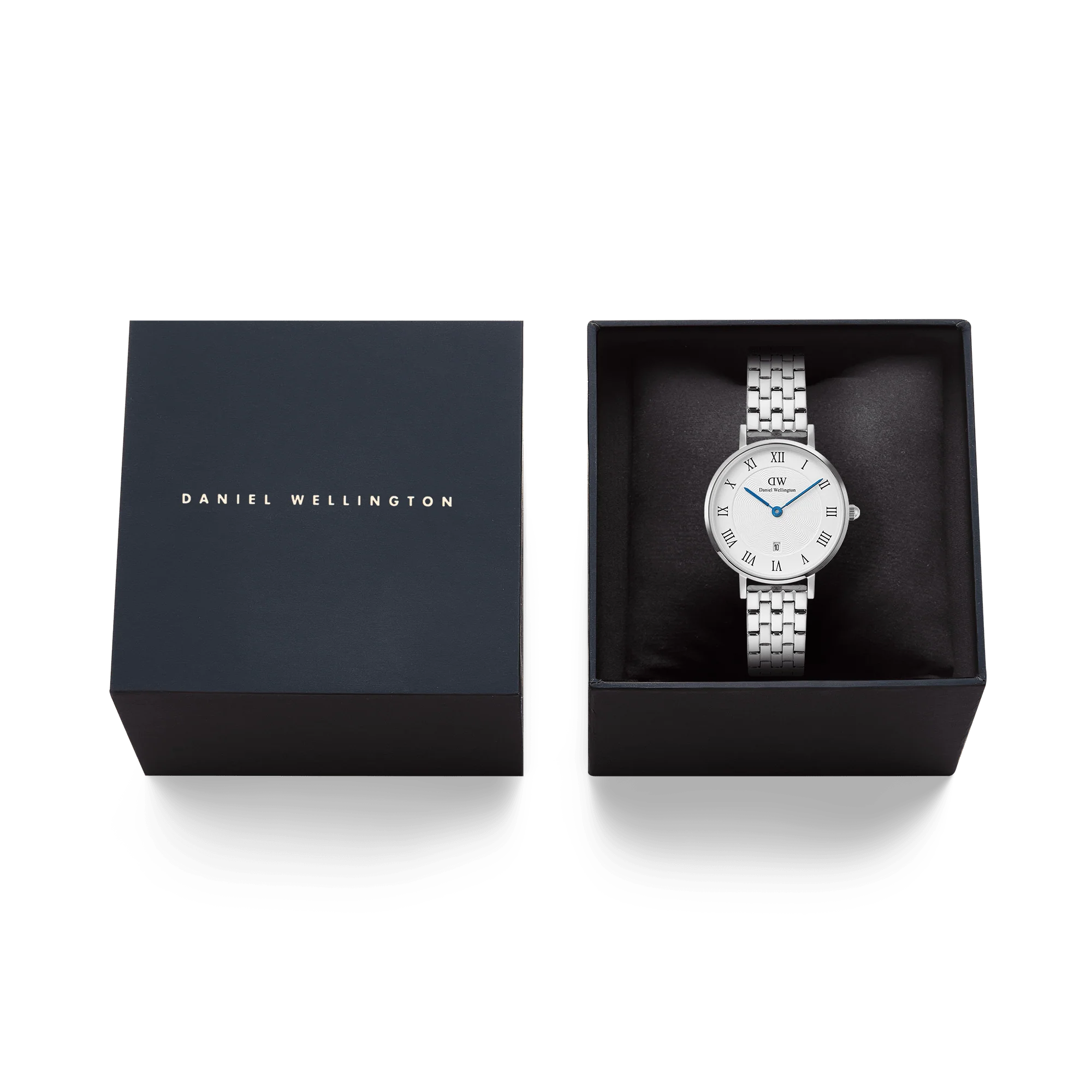 Petite Roman Numerals Date 5-link Silver - Image 6