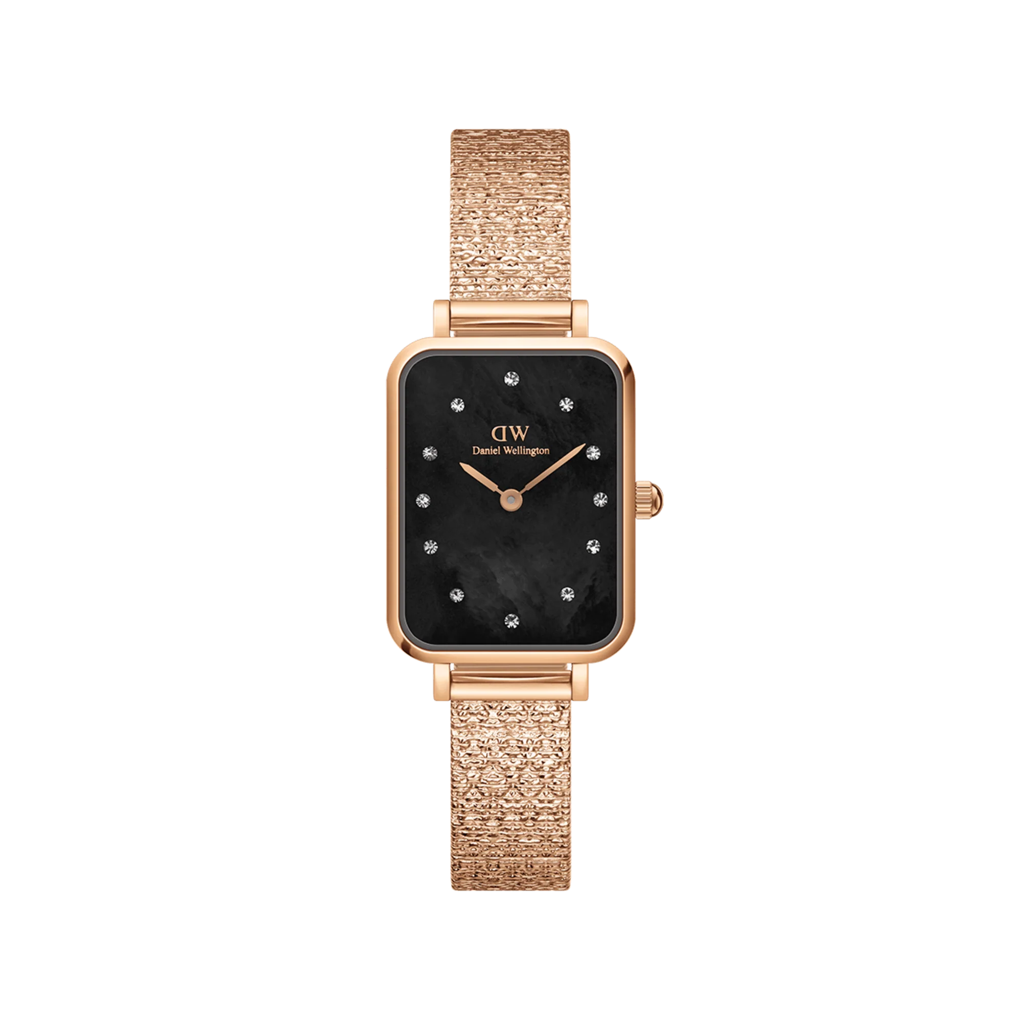 Quadro Lumine Pressed Piano Black MoP Rose Gold