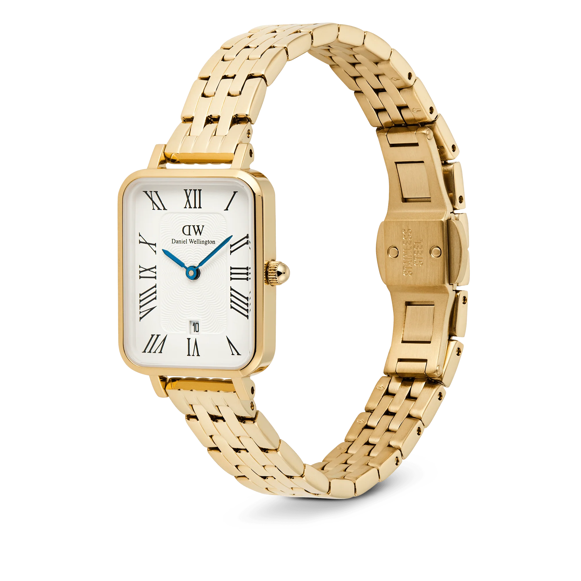 Quadro Roman Numerals Date 5-link Gold - Image 3