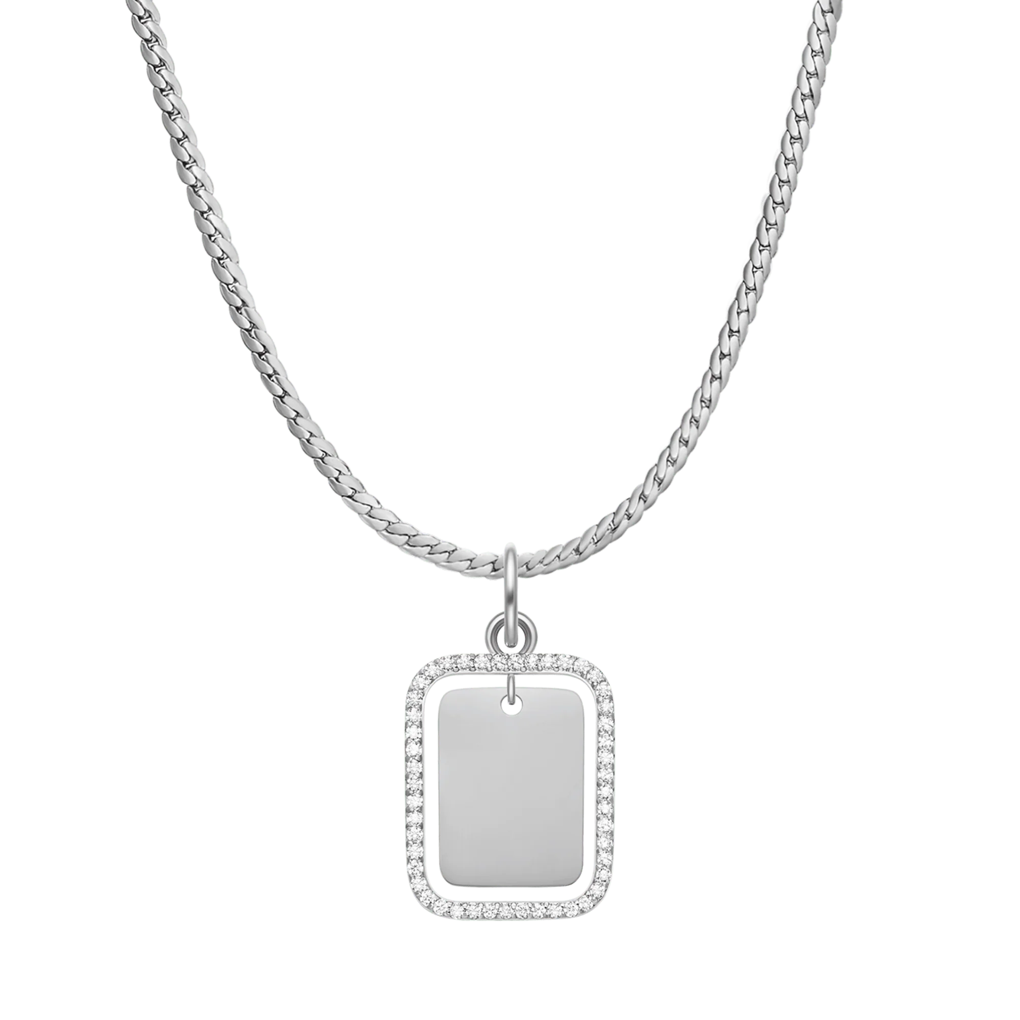 Rectangular Crystal Frame Pendant S - Image 2