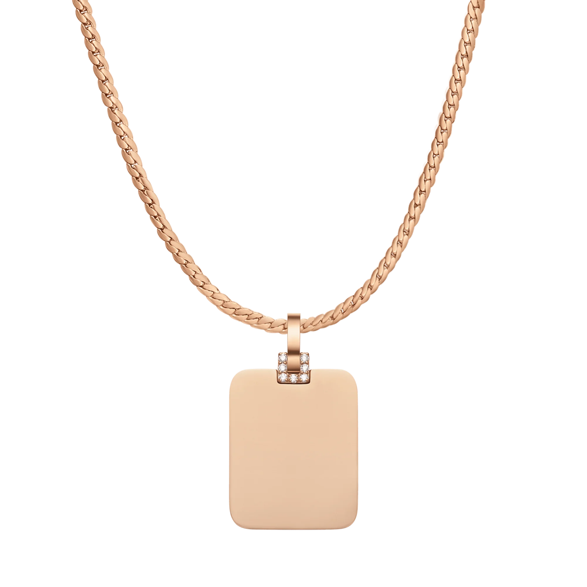 Rectangular Detail Crystal Pendant RG - Image 2
