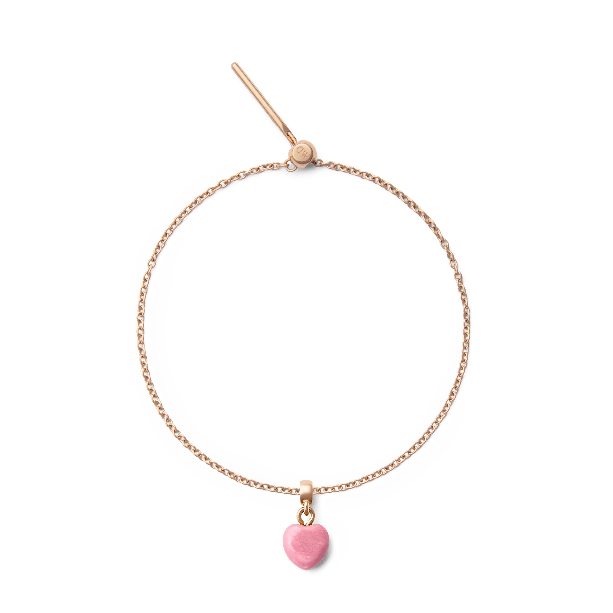 Rhondonite Heart Rose Gold Charm - Image 4