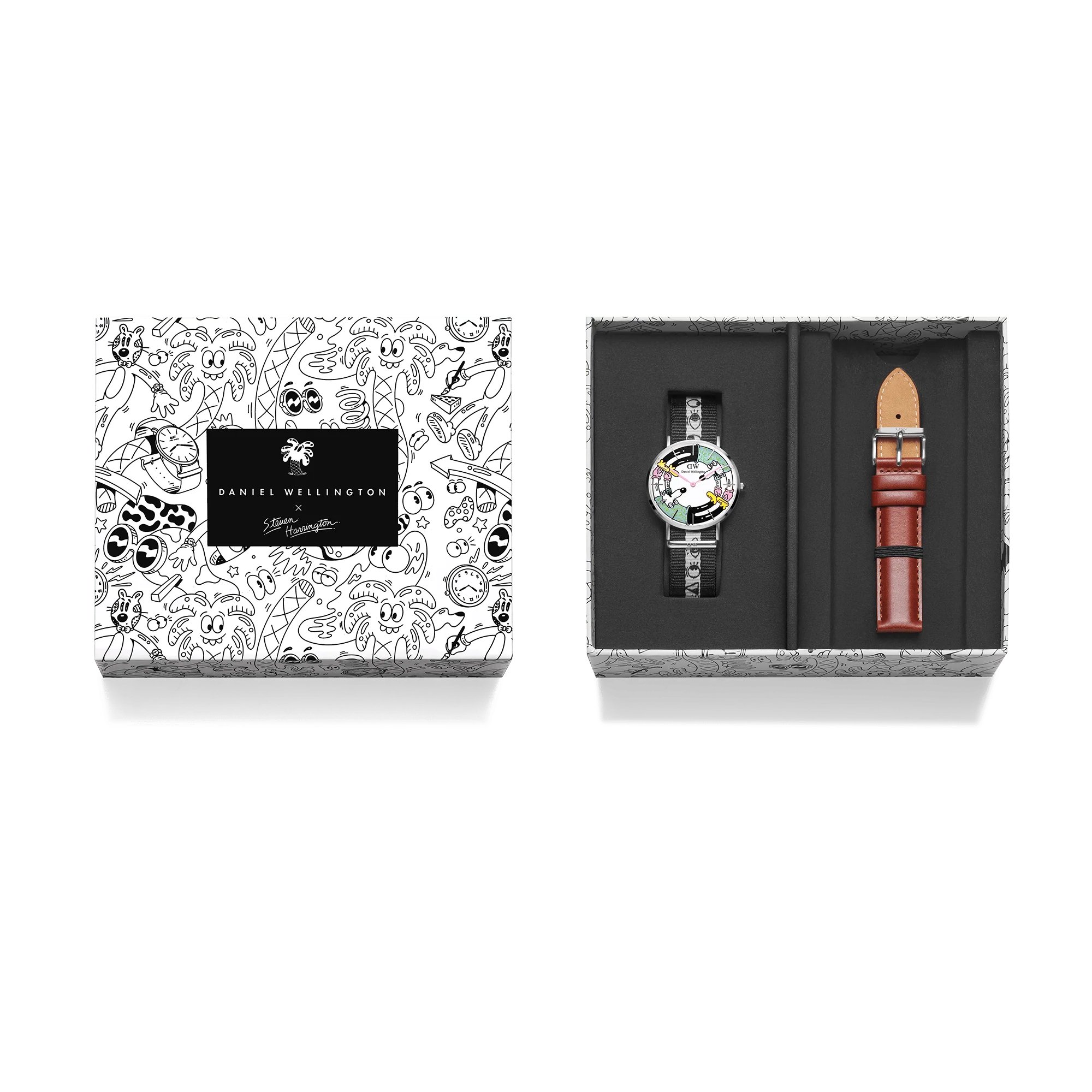 Steven Harrington x DW SET: NATO Multicolor Printed Dial & Strap - Image 8
