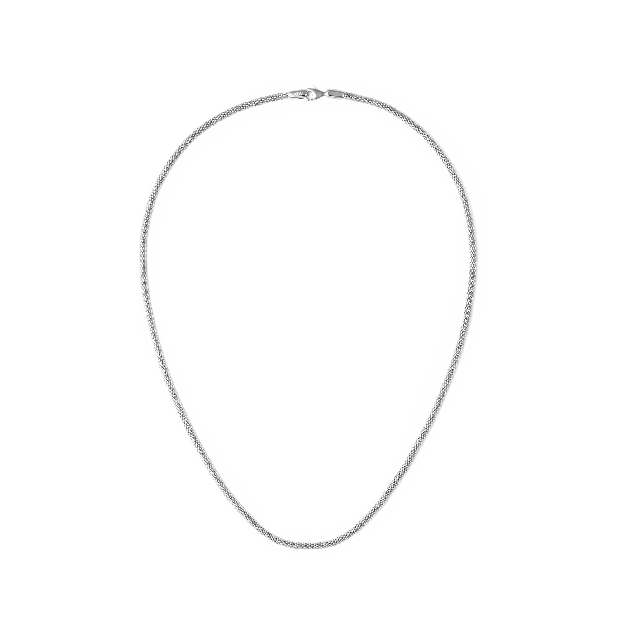 Tide Mesh Necklace Silver 2.8