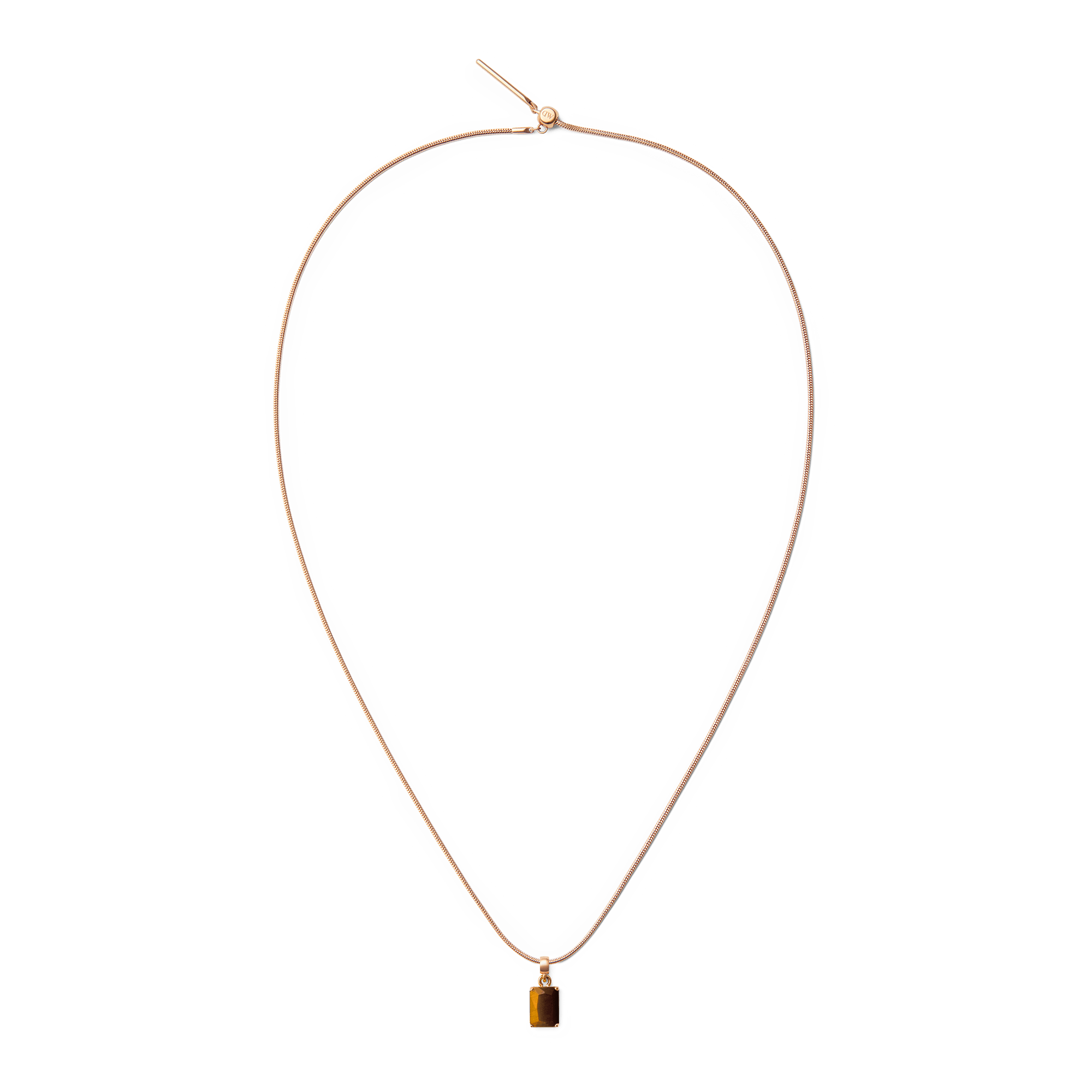 Tiger eye Octagon Rose Gold Charm - Image 4